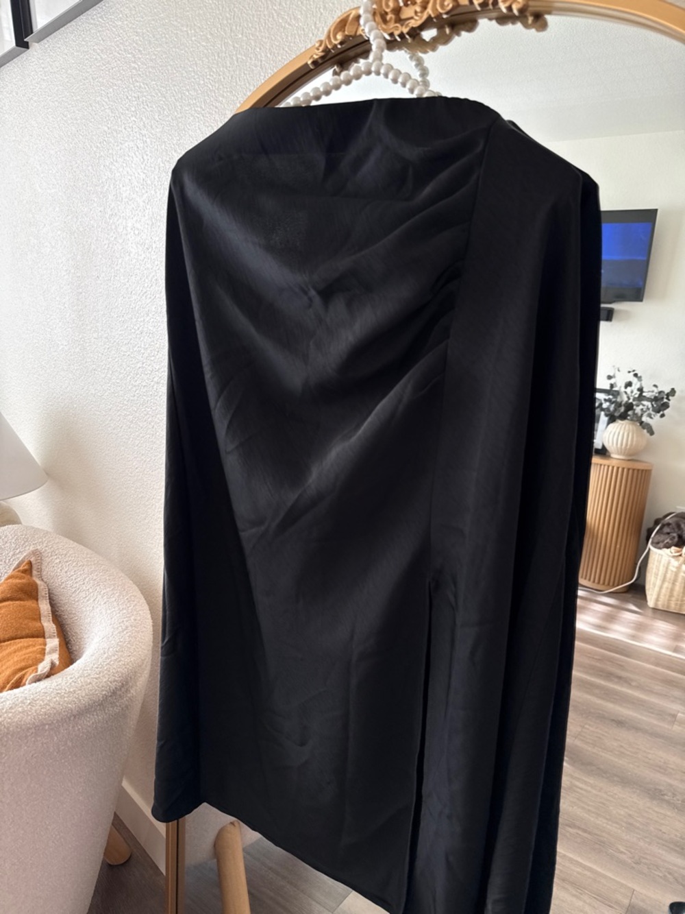 a new day Black Midi Skirt